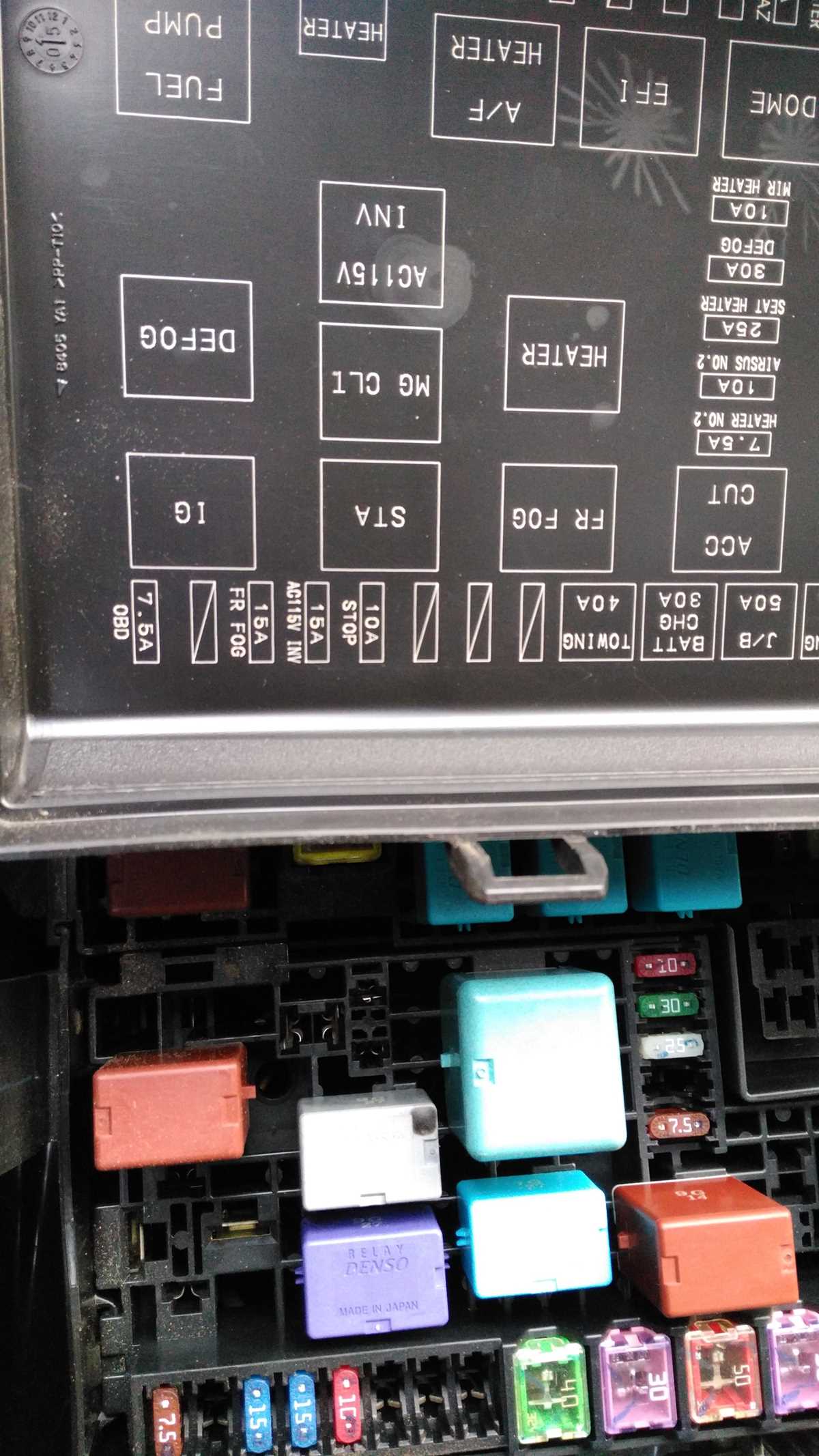 2011 4runner fuse box diagram