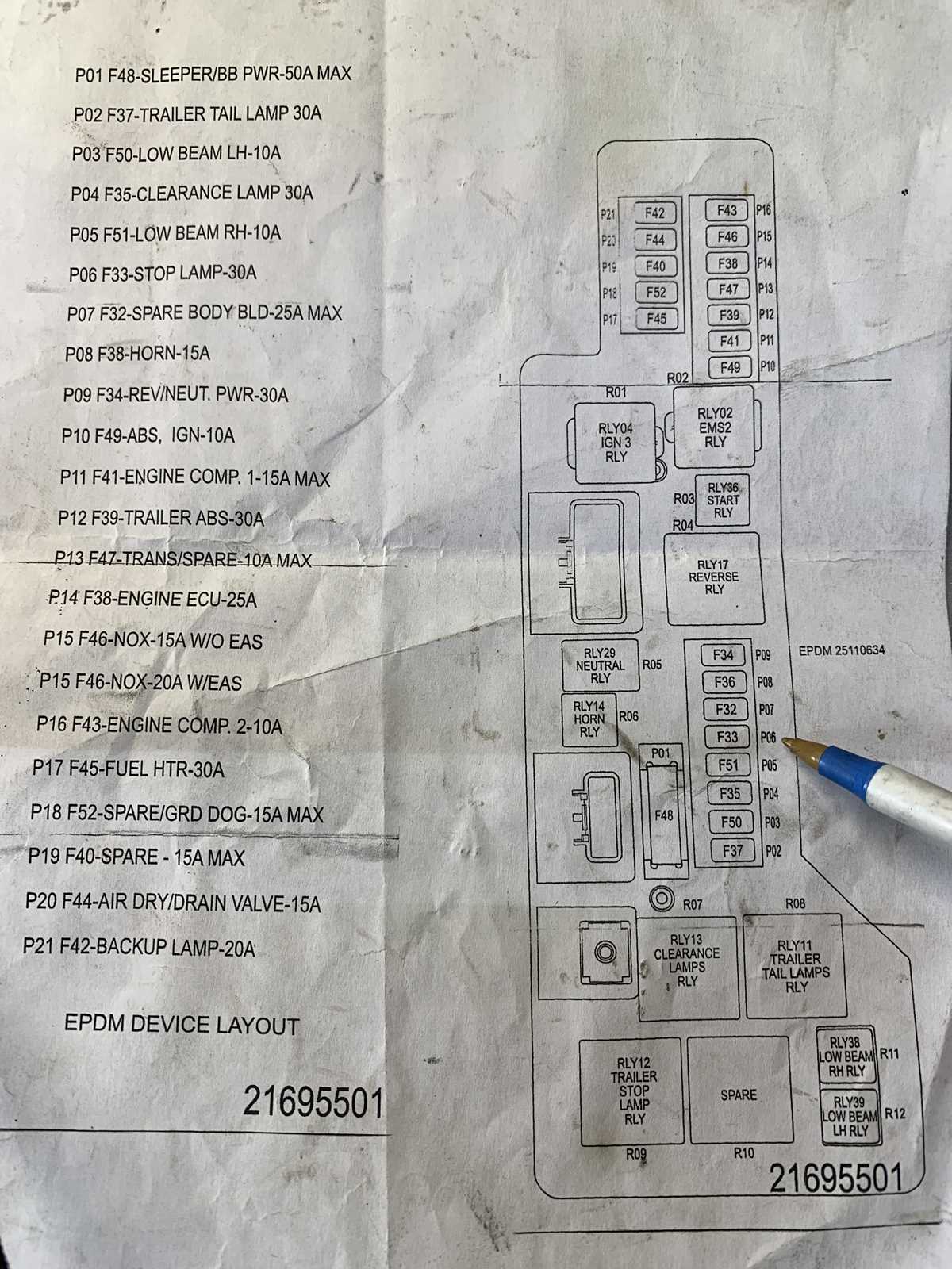 1995 mack dump truck fuse box diagram