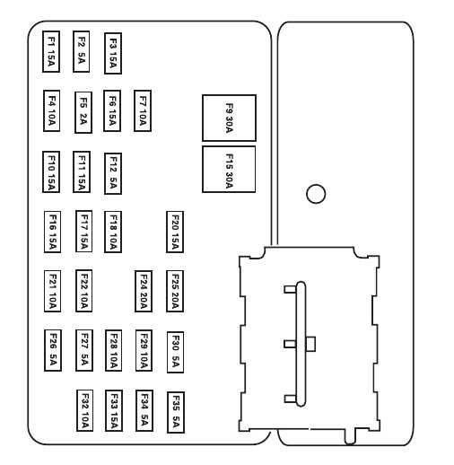 2004 ford escape fuse panel diagram