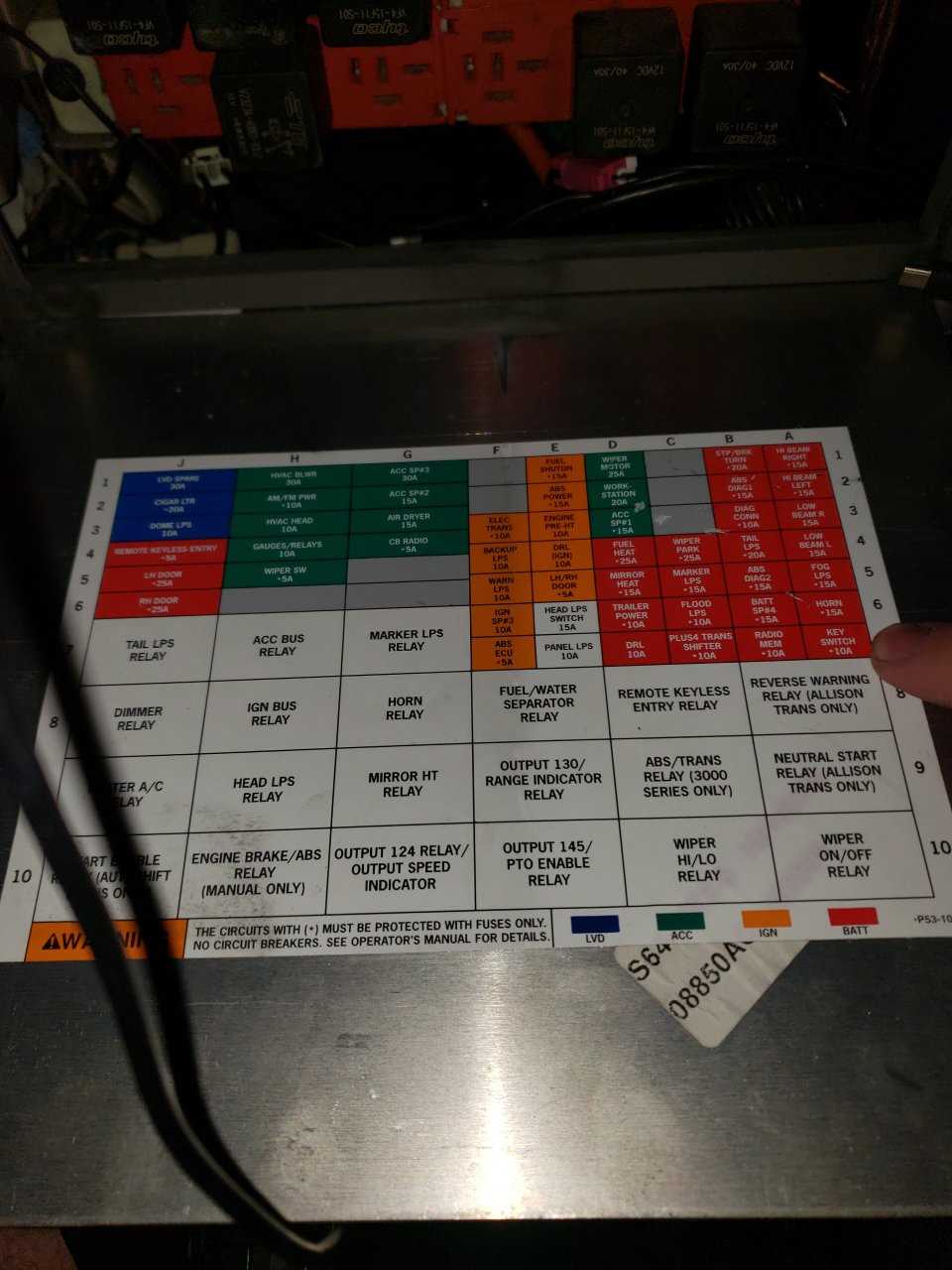 2019 kenworth t880 fuse panel diagram