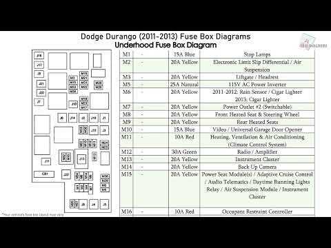 1999 dodge durango fuse box diagram under hood