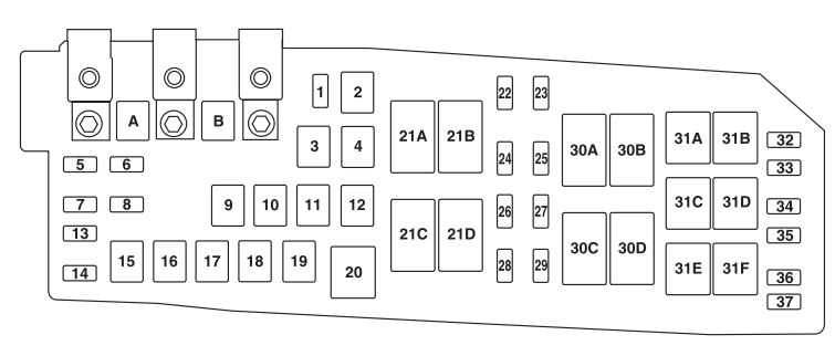 2010 ford escape fuse panel diagram