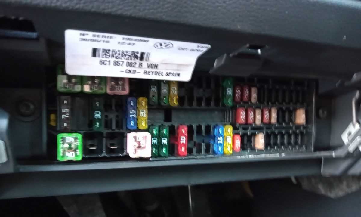 vw polo 2015 fuse box diagram