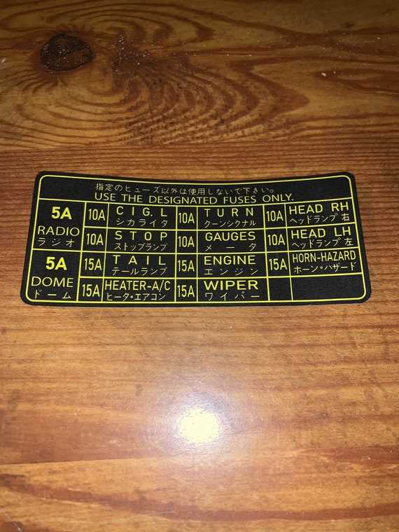 87 toyota pickup fuse box diagram