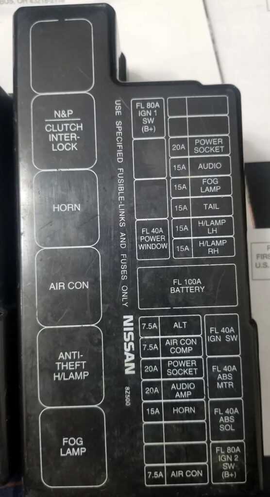 2003 nissan frontier fuse box diagram